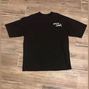 Balenciaga Black Graphic Tee